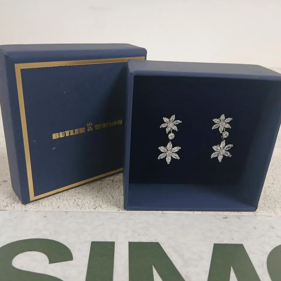 BUTLER & WILSON FLOWER EARRINGS