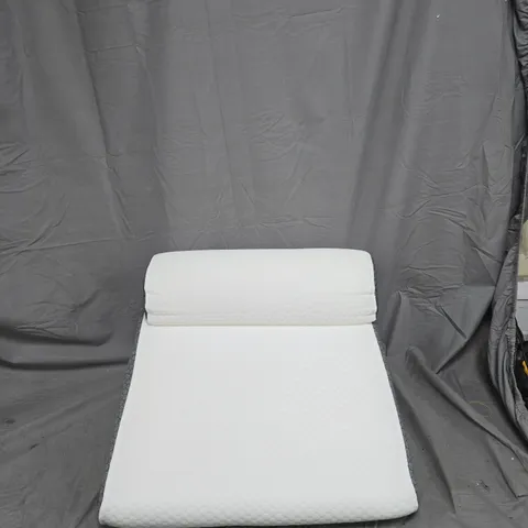 WHITE WEDGE UPHOLSTERY CUSHION WITH INTEGRATED HEADREST