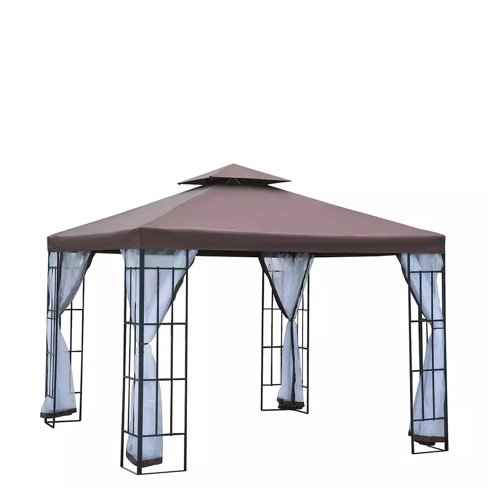 BOXED OUTSUNNY GAZEBO 3X3M, WITH NETTING CURTAINS (1 BOX) RRP £243.99