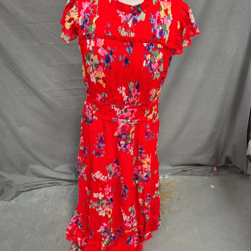 BODEN MAXI DRESS IN RED FLORAL SIZE 12R