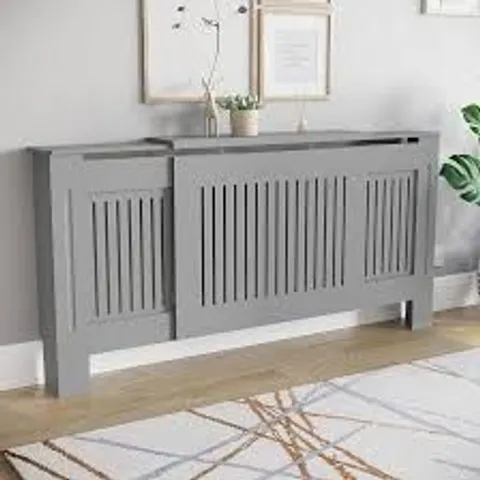 BOXED VIDA CHELSEA ADJUSTABLE RADIATOR COVER - GREY (1 BOX)