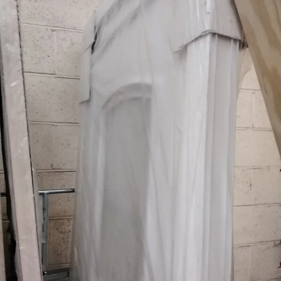 PVCU HALF GLAZED CLEAR FRONT DOOR LEFT HAND OPENING 2055 × 920MM