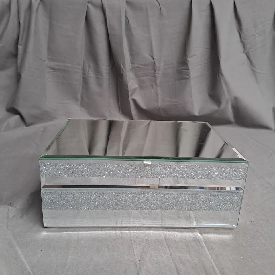 JM BY JULIEN MACDONALD GLASS STACKING JEWELLERY BOX - SILVER