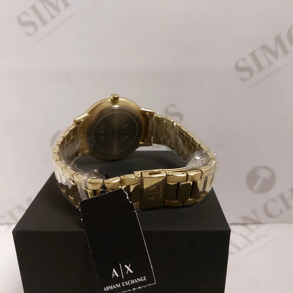 ARMANI EXCHANGE GOLD EFFECT WATCH WITH BRACELET STRAP