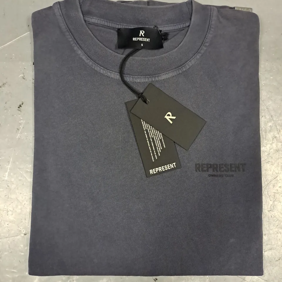 REPRESENT OWNER'S CLUB T-SHIRT IN BLUE GREY SIZE SMALL