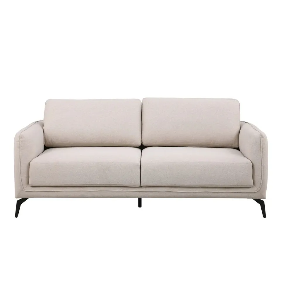 BOXED OSLO 3 SEATER FABRIC SOFA - BEIGE (1 BOX)