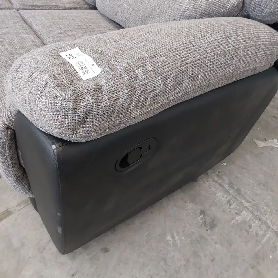 DESIGNER CHAISE SOFA LIGHT GREY JUMBO CHORD 