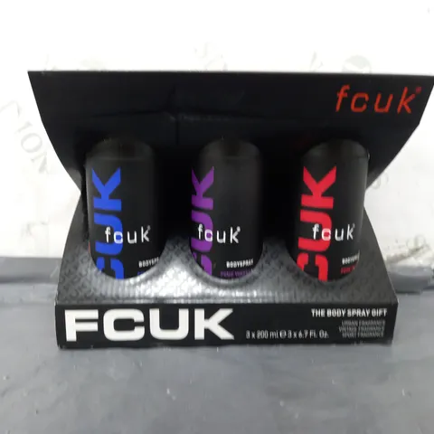 3 FCUK THE BODYS SPRAY GIFT SETS