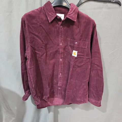 CARHARTT WORK IN PROGRESS CORDUROY SHIRT – BURGUNDY, MEN'S M