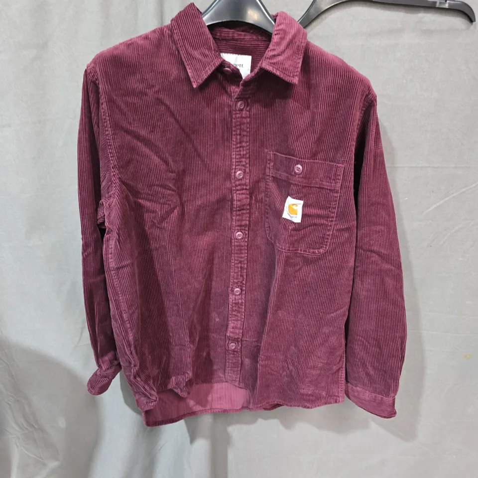CARHARTT WORK IN PROGRESS CORDUROY SHIRT – BURGUNDY, MEN'S M