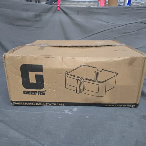 BOXED GEEPAS AIR FRYER DRAWER IN BLACK