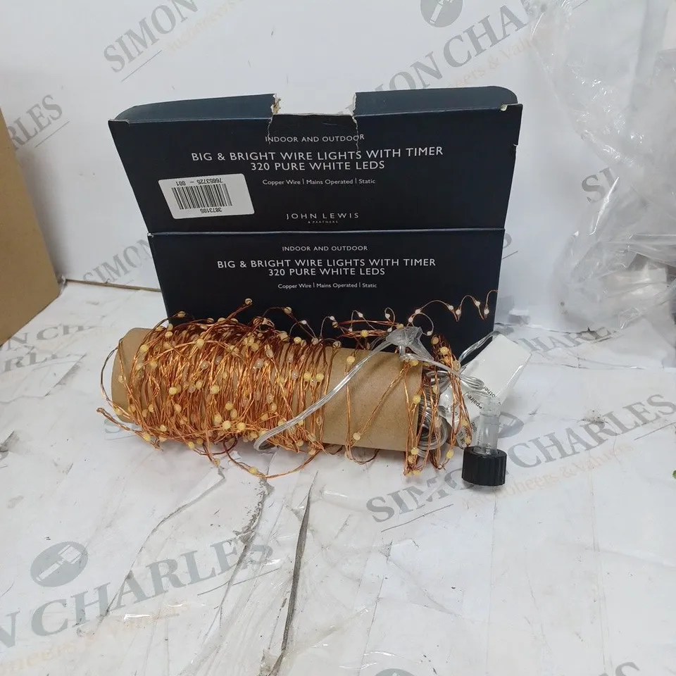 JOHN LEWIS BIG AND BRIGHT WIRE LIGHTS WITH TIMER 320 PURE WHITE LEDS