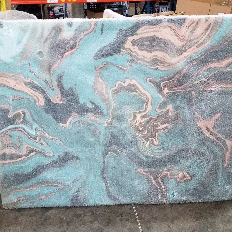 GREEN FOLD TO GOLD - WRAPPED CANVAS ART PRINT 