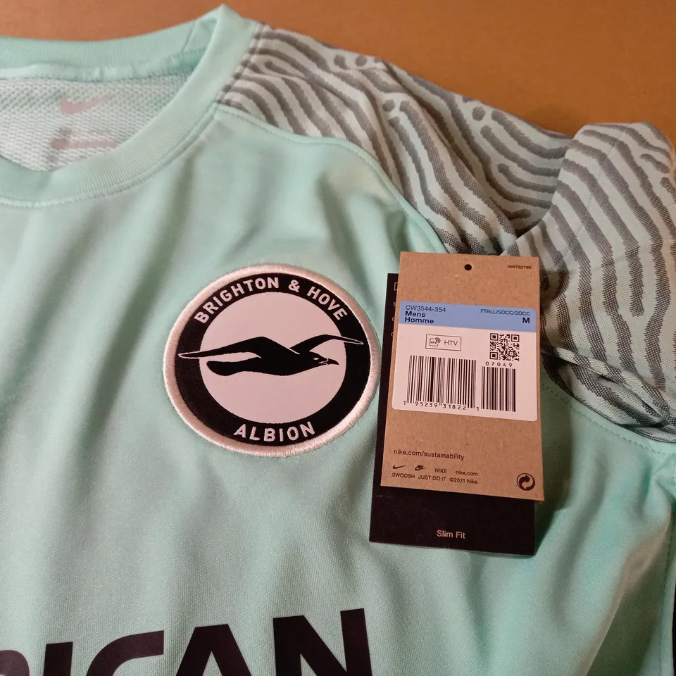 NIKE BRIGHTON HOVE ALBION DRI-FIT FOOTBALL SHIRT - SIZE M