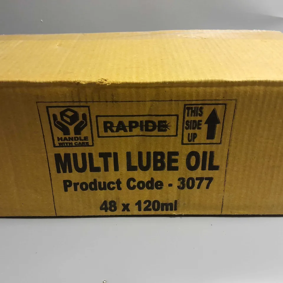 APPROXIMATELY 48 RAPIDE MULTI LUBE OIL 120ML 