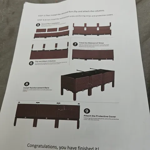 BOXED OUTSUNNYPLASTIC GARDEN BEDS