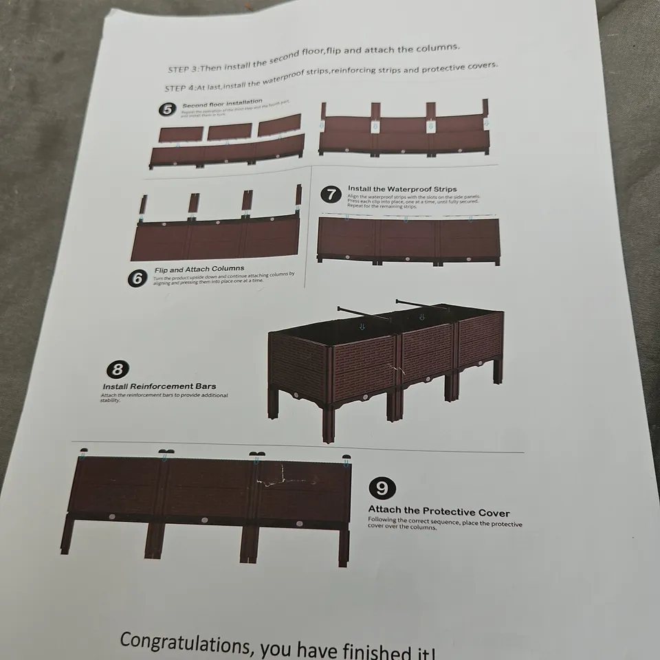 BOXED OUTSUNNYPLASTIC GARDEN BEDS