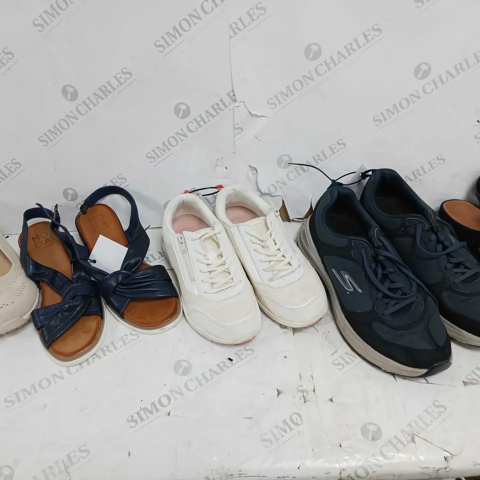 5 PAIRS OF UNBOXED SHOES TO INCLUDE MODA IN PELLE, SKETCHERS, AND STRIVE ETC.