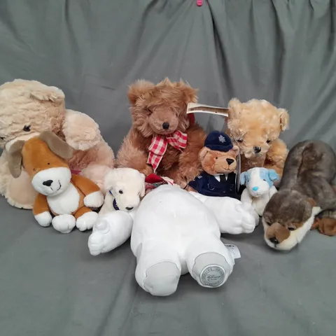 BOX OF ASSORTED PLUSH SOFT TEDDIES