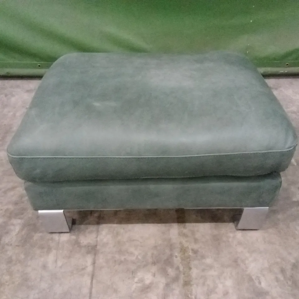 QUALITY DESIGNER ITALIAN MADE MERCADANTE REGULAR LEATHER FOOTSTOOL