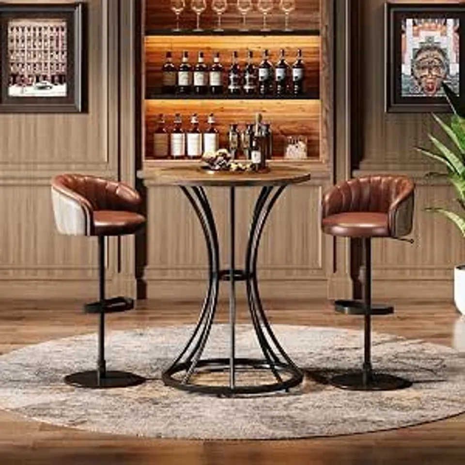 TRIBESIGNS BAR TABLE, 95 CM HIGH, BROWN