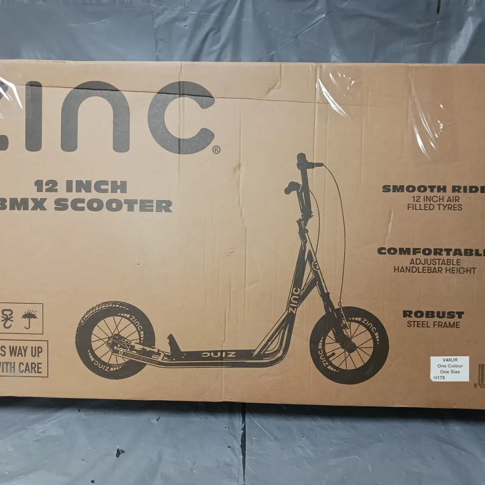 BOXED ZINC 12 INCH BMX SCOOTER- NEOCHROME - COLLECTION ONLY  RRP £149.99