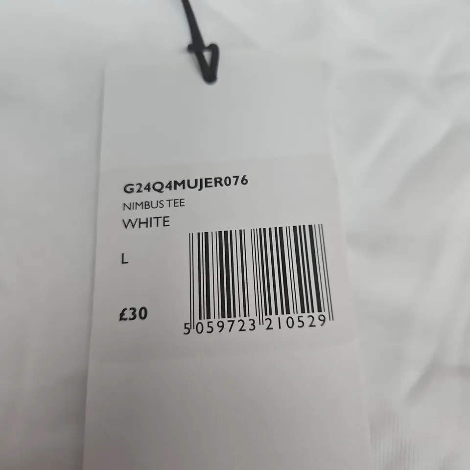 PRETTY GREEN NIMBUS TEE – WHITE, UK L