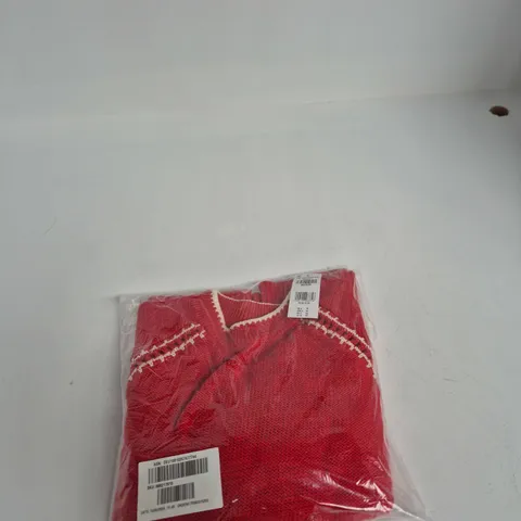 ABERCROMBIE & FITCH RED KNIT SWEATER – UK MEDIUM (US MEDIUM)
