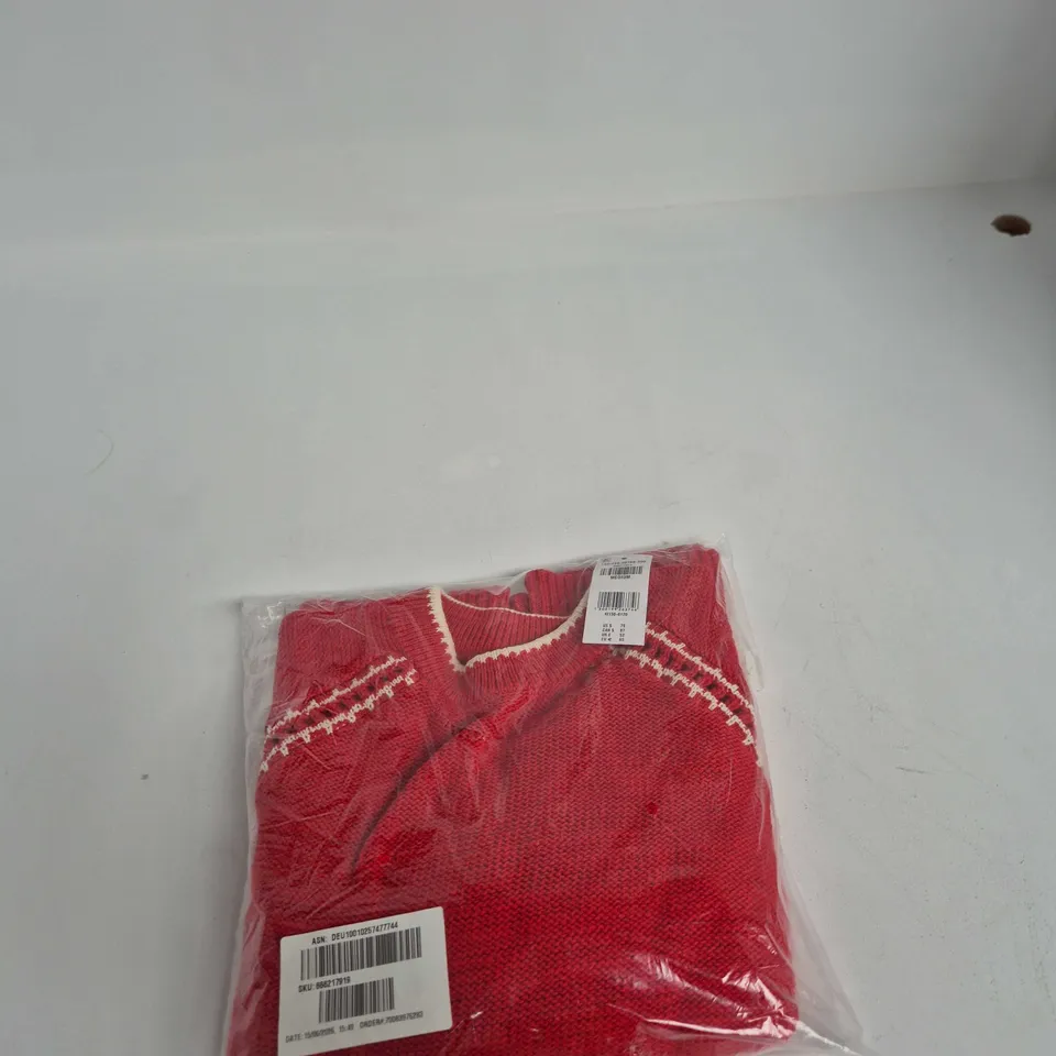ABERCROMBIE & FITCH RED KNIT SWEATER – UK MEDIUM (US MEDIUM) 