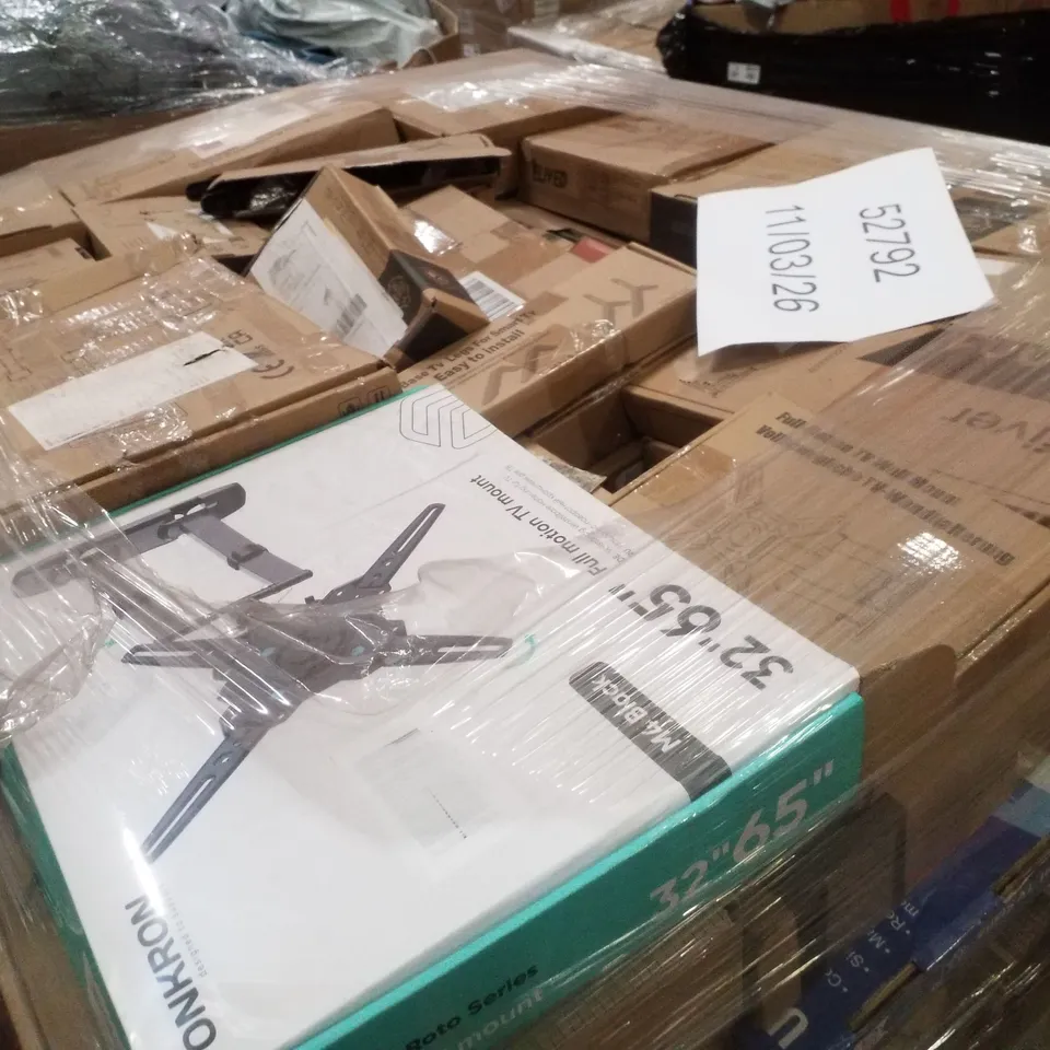 PALLET CONTAINING ASSORTED TV/MONITOR MOUNTS & BRACKETS