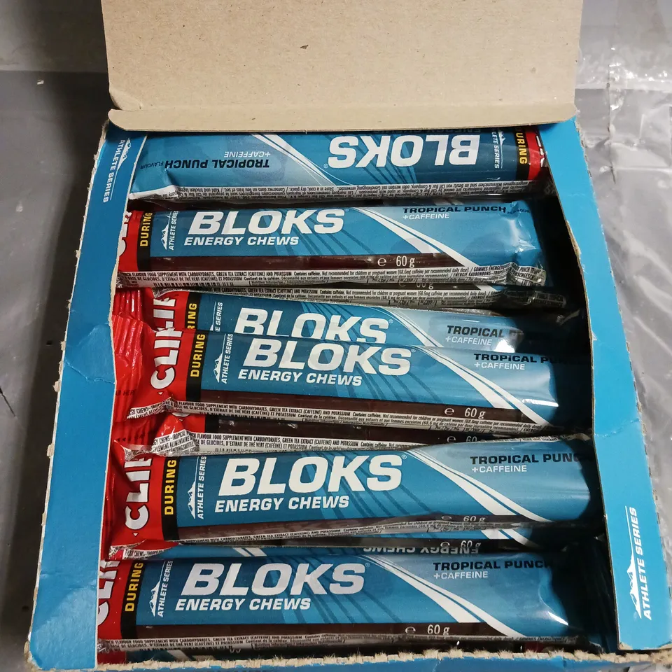 17 BOXED CLIF ATHLETE SERIES BLOKS ENERGY CHEWS 