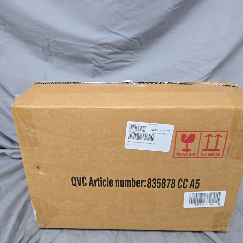 JM BY JULIEN MACDONALD SET OF 2 GLASS ANGELS