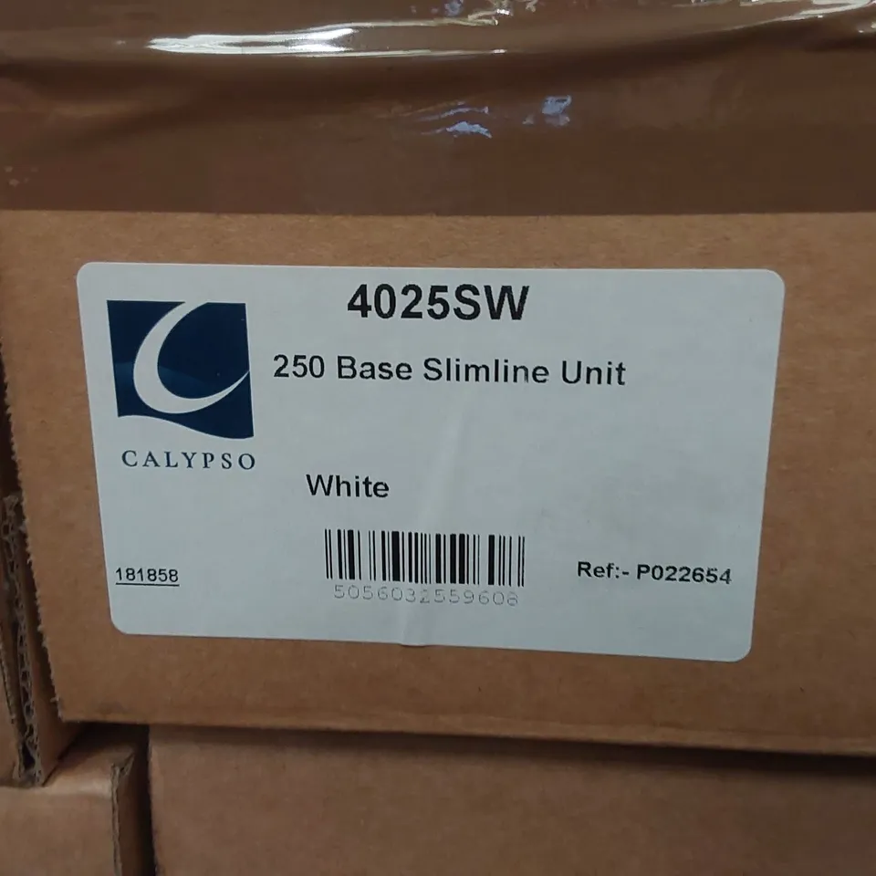PALLET CONTAINING A LARGE QUANTITY OF BATHROOM FURNITURE PARTS INCLUDING: CALYPSO BASE UNITS, TALL WALL CARCASS, TOILET ROLL HOLDERS ECT