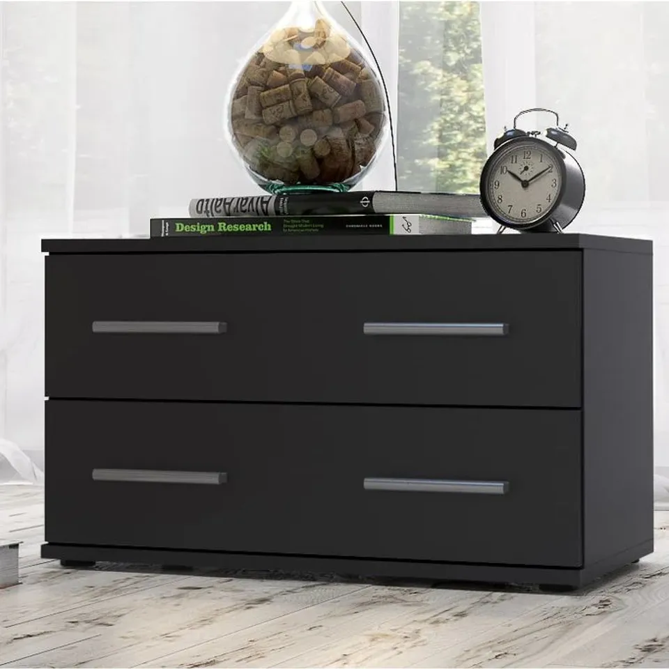 BOXED JANNEY WOOD BEDSIDE TABLE (1 BOX)