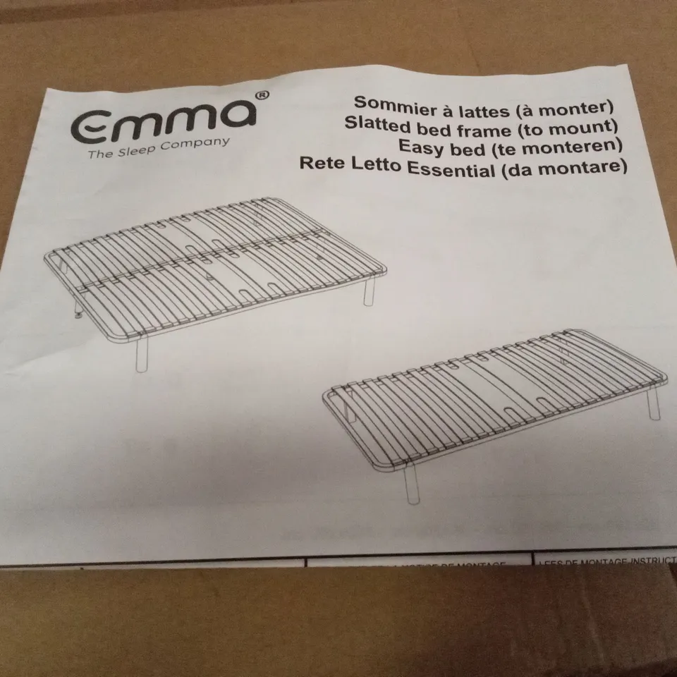 BRAND NEW BOXED EMMA SLATTED FRAME - 135 x 190 DOUBLE (1 BOX)