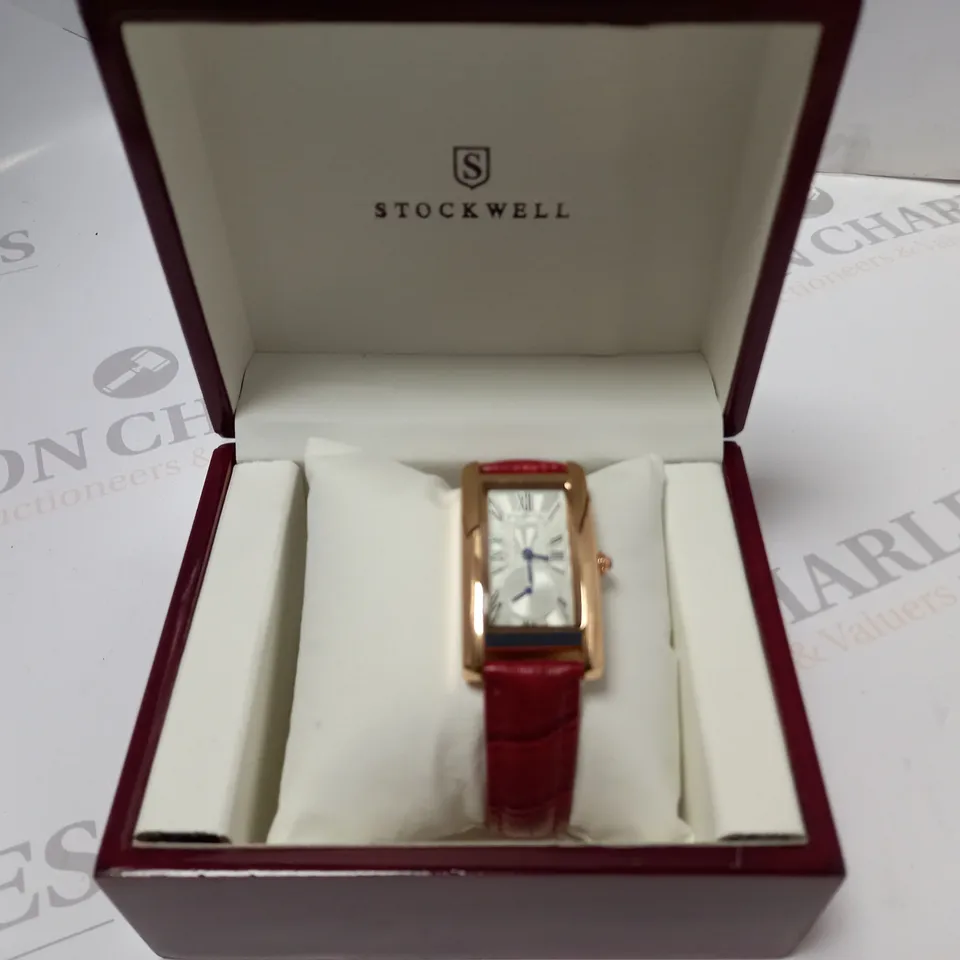 LADIES STOCKWELL WATCH – TEXTURED DIAL WITH SUB DIAL MINUTE HAND – LEATHER STRAP