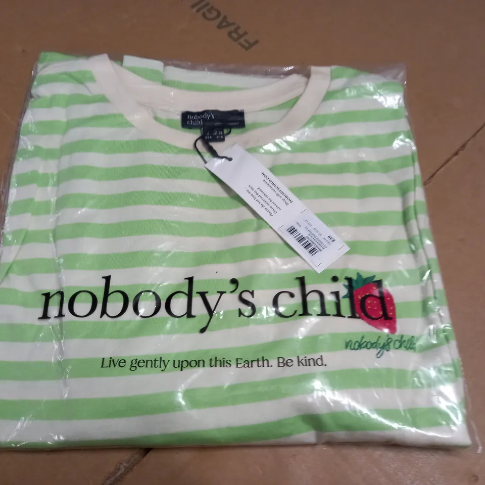BAGGED NOBODYS CHILD LS CAMERON BOYFRIEND TEE - UK 8-10