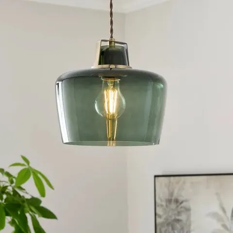 BOXED AUBURN EASY FIT PENDANT SHADE - BOTTLE GREEN