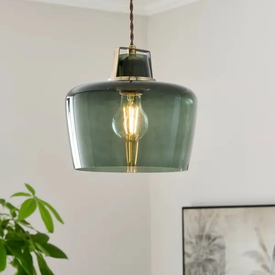 BOXED AUBURN EASY FIT PENDANT SHADE - BOTTLE GREEN