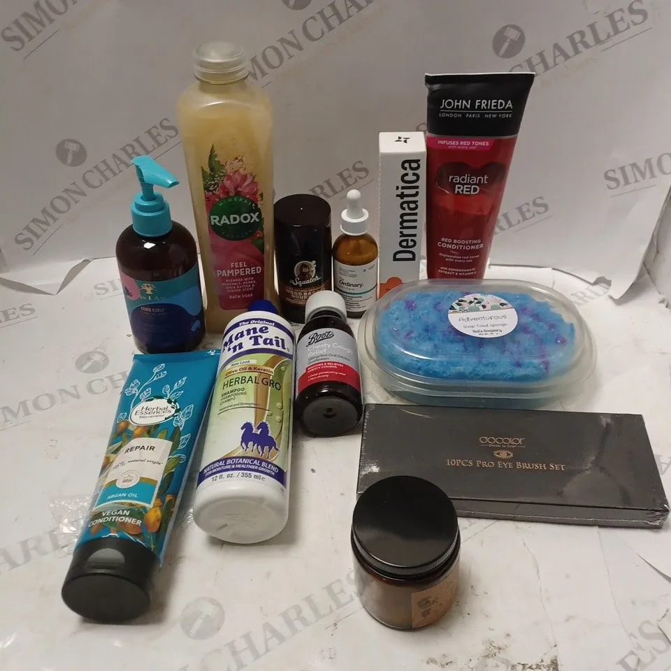 APPROXIMATELY 20 ASSORTED COSMETIC ITEMS TO INCLUDE JOHN FRIEDA, RADOX AND HERBAL ESSENCES