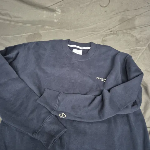 PERCIVAL NAVY CREW NECK SWEATSHIRT – SIZE M
