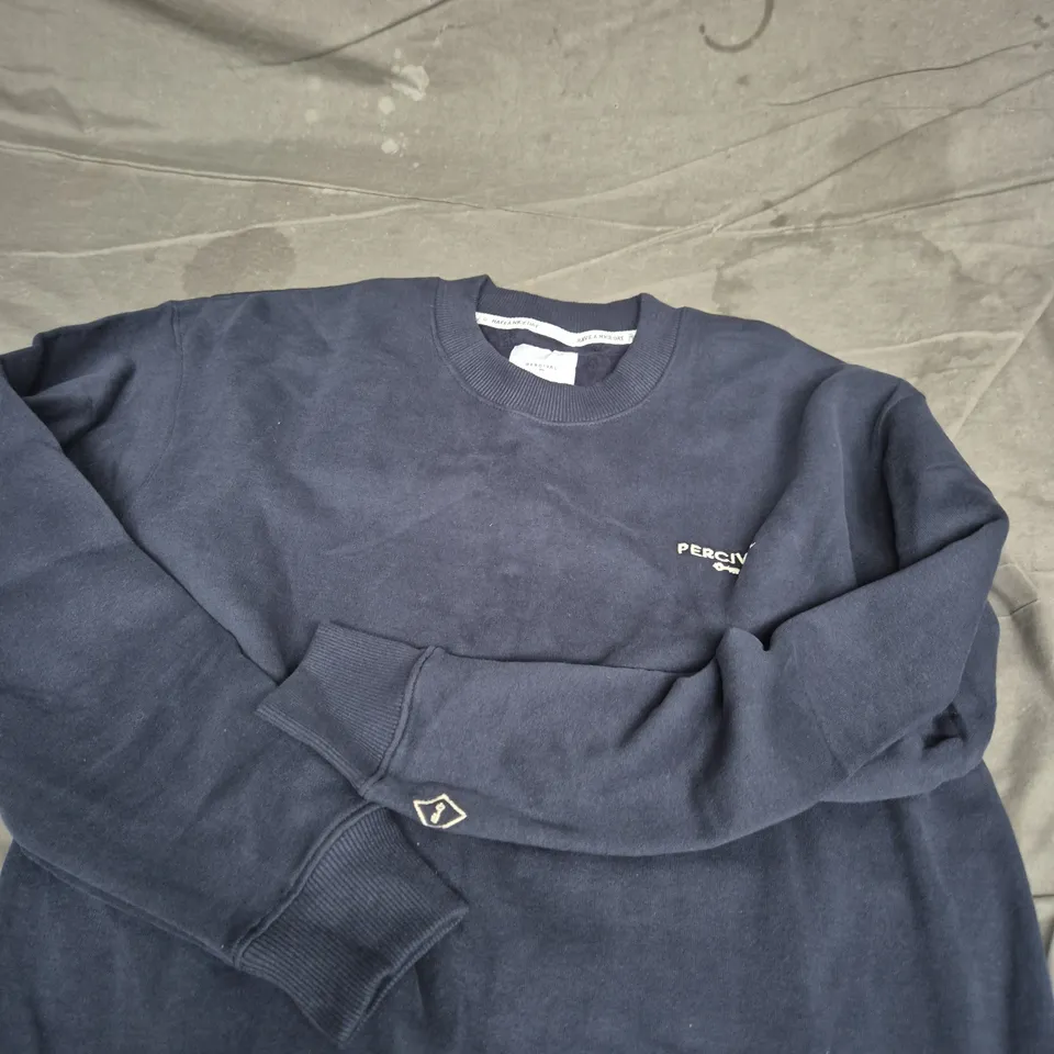 PERCIVAL NAVY CREW NECK SWEATSHIRT – SIZE M