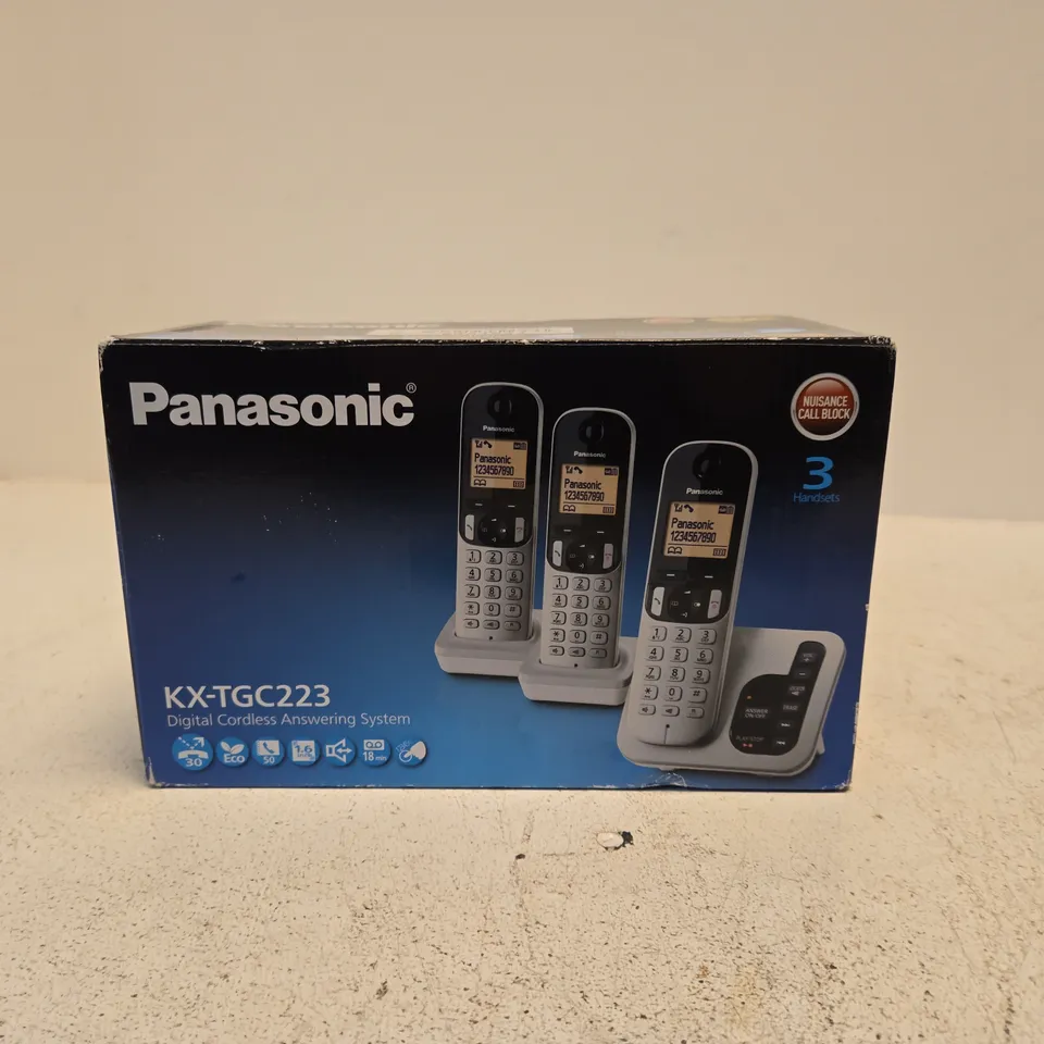 PANASONIC KX-TGC223 DIGITAL CORDLESS ANSWERING SYSTEM – BOXED