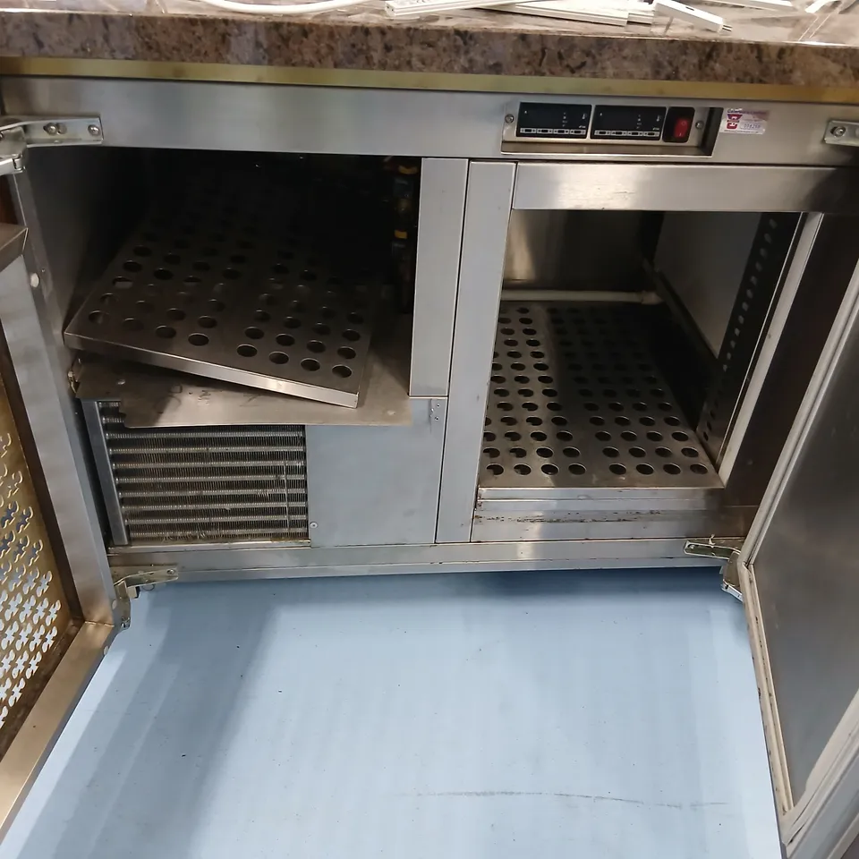 COMMERCIAL KITCHEN CABINET WITH PERFORATED INTERIOR SHELVES – STAINLESS STEEL