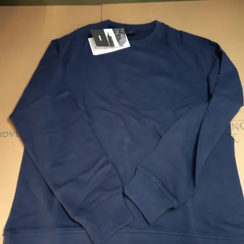 FINISTERRE ORGANIC COHO SWEATER IN NAVY - M