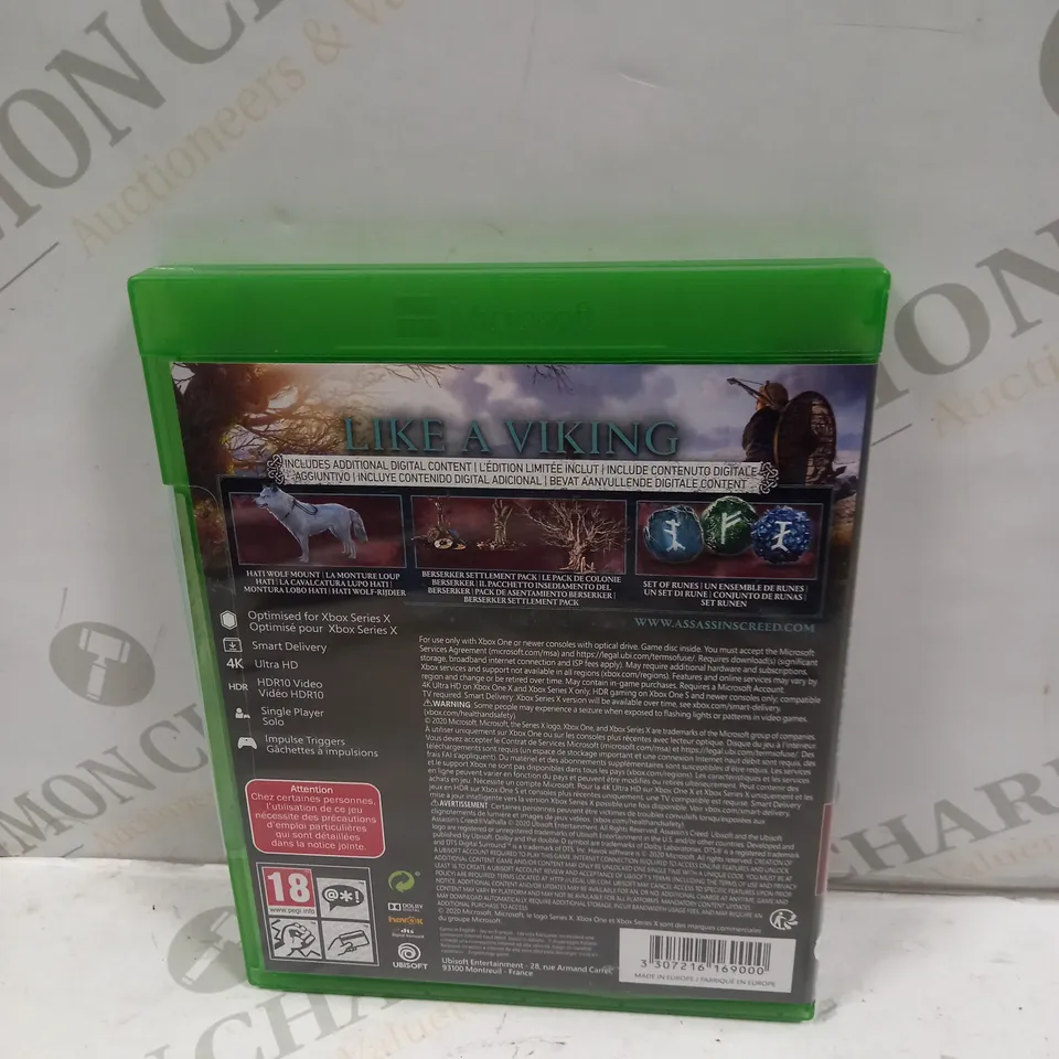 ASSASSINS CREED VALHALLA ON XBOX ONE/ XBOX SERIES X