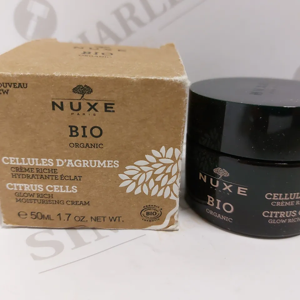 BOXED NUXE PARIS BIO ORGANIC GLOW RICH MOISTURISING CREAM - 50ML