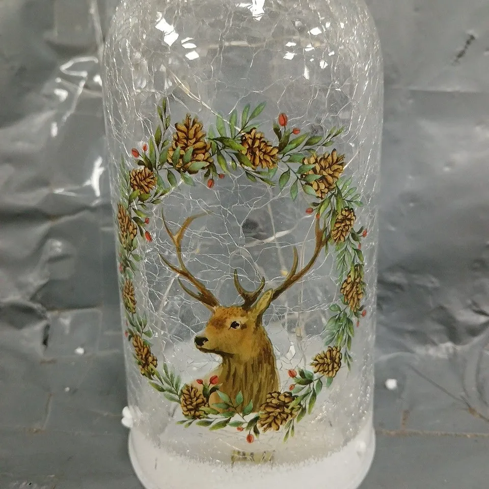 DECORATIVE GLASS LIGHT-UP FESTIVE ORNAMENT