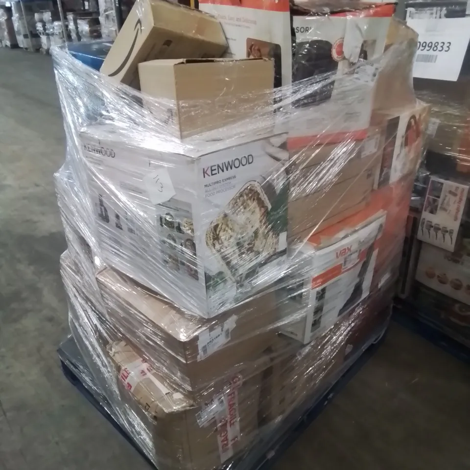 PALLET OF APPROXIMATELY 23 UNPROCESSED RAW RETURN HOUSEHOLD AND ELECTRICAL GOODS TO INCLUDE;