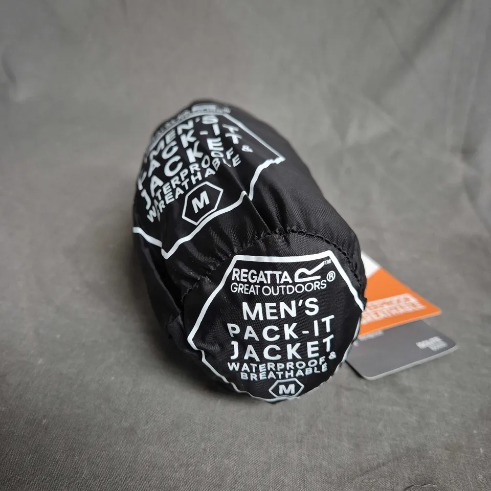 REGATTA GREAT OUTDOORS MEN'S PACK-IT JACKET III – BLACK, UK M